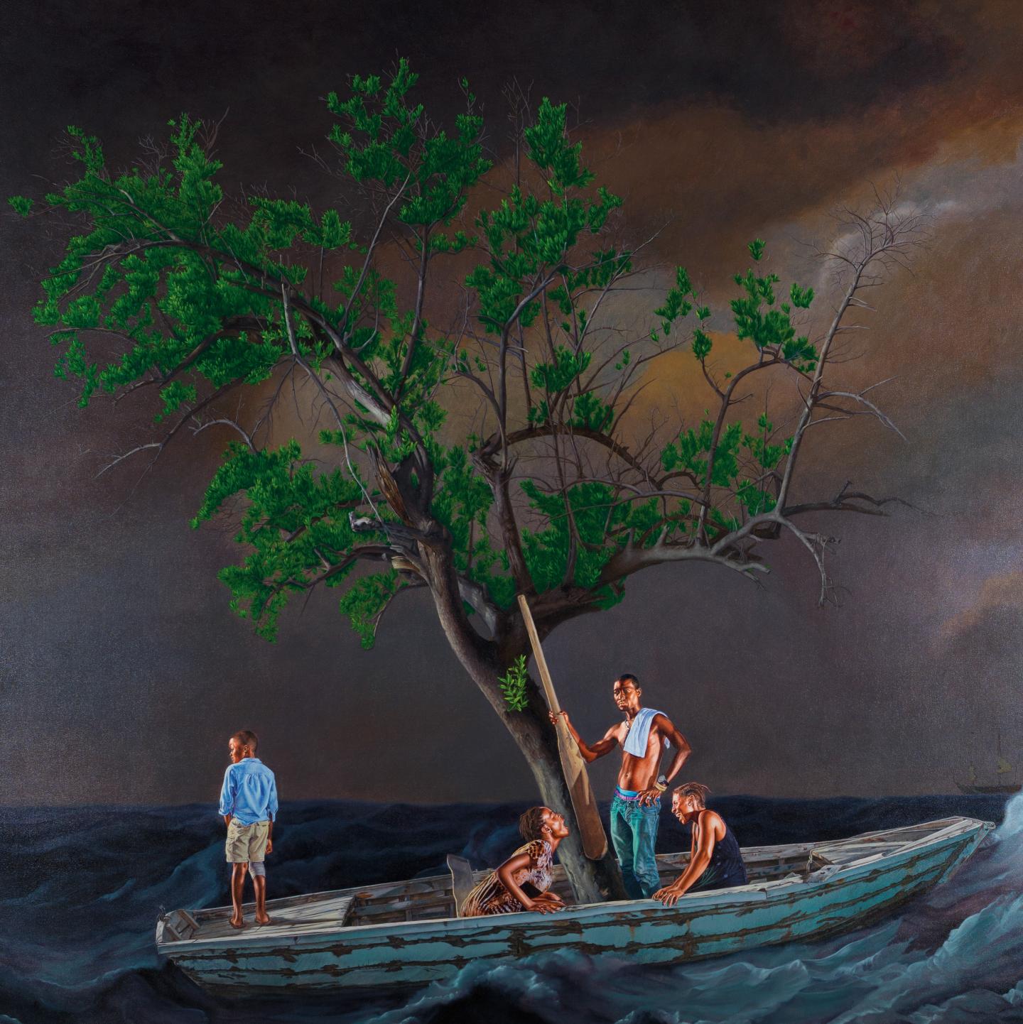 Kehinde Wiley Ship of Fools tree close up